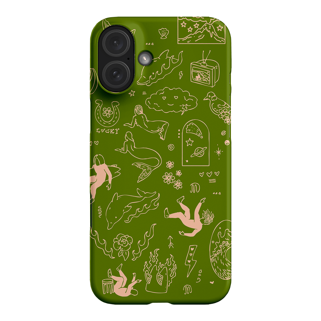 Easty Flash Green Printed Phone Cases iPhone 16 Plus / Snap by Easty Beasty - The Dairy