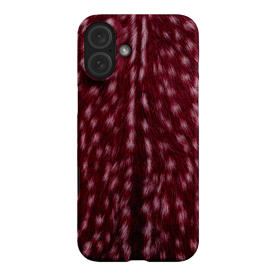 Fawn Burgundy Printed Phone Cases iPhone 16 Plus / Snap by The Dairy - The Dairy