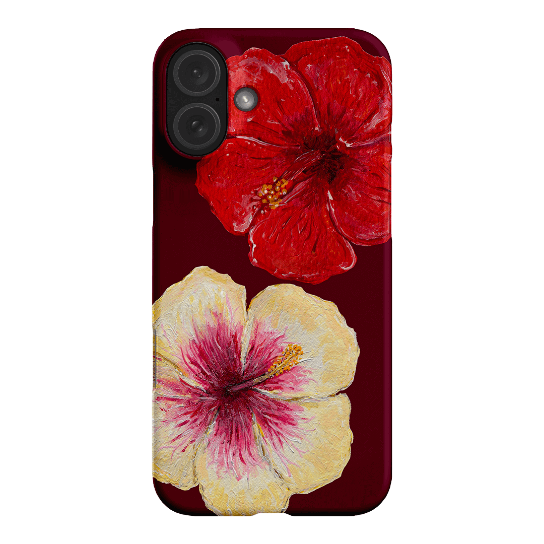 Hibiscus Flower Printed Phone Cases iPhone 16 Plus / Snap by BG. Studio - The Dairy