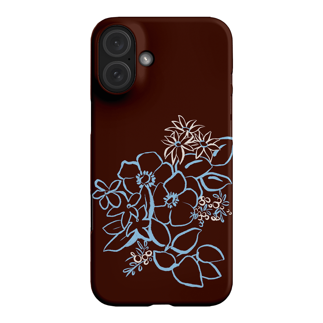 Mocha Posy Printed Phone Cases iPhone 16 Plus / Snap by Typoflora - The Dairy
