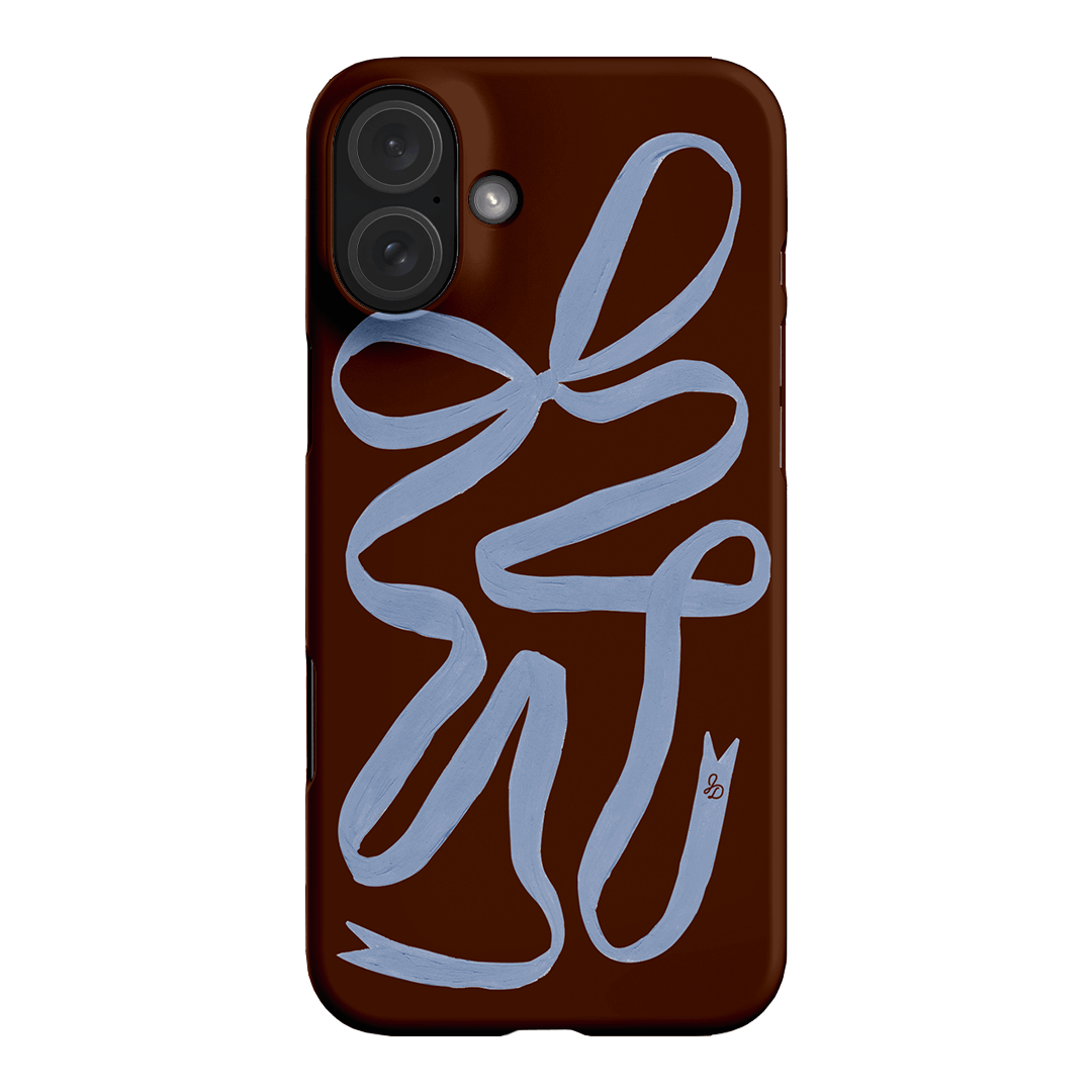 Mocha Ribbon Printed Phone Cases iPhone 16 Plus / Snap by Jasmine Dowling - The Dairy