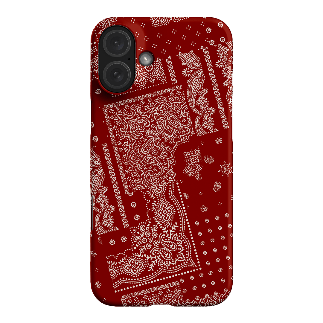 Paisley Crimson Printed Phone Cases iPhone 16 Plus / Snap by The Dairy - The Dairy