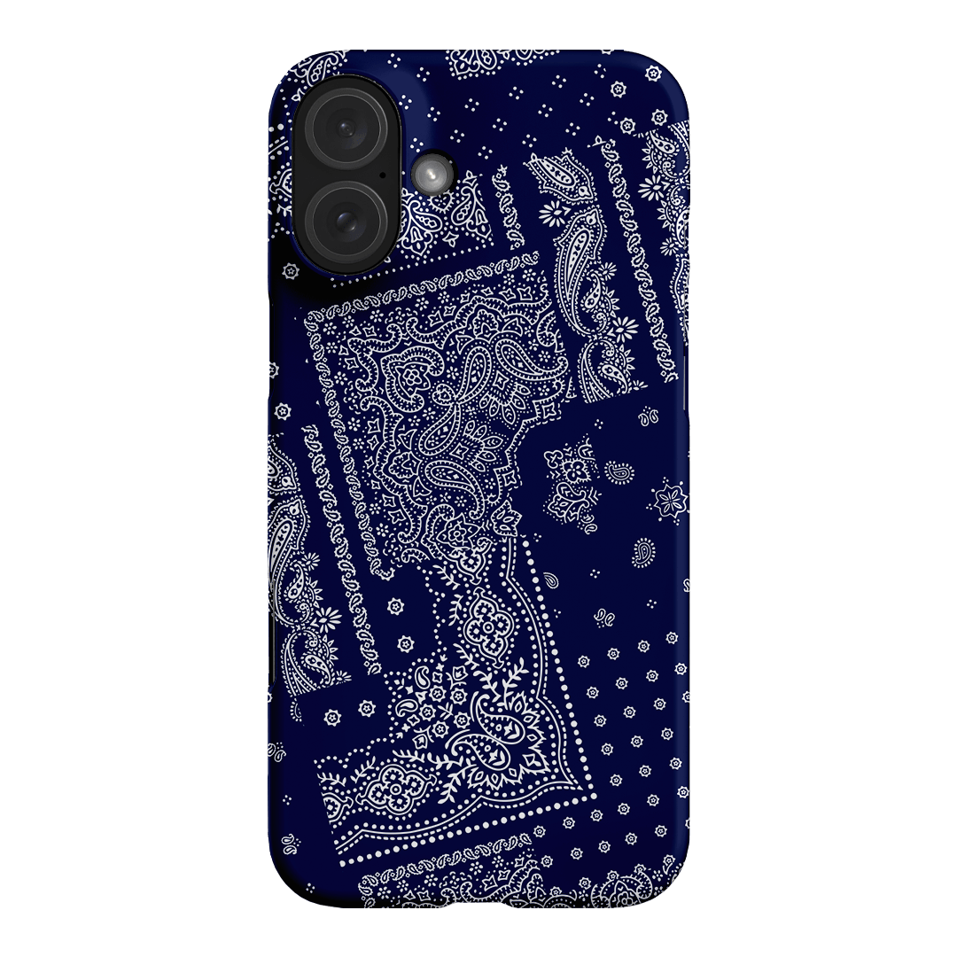 Paisley Indigo Printed Phone Cases iPhone 16 Plus / Snap by The Dairy - The Dairy