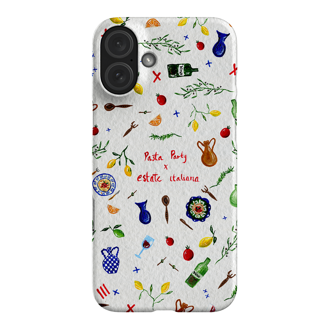 Pasta Party Printed Phone Cases iPhone 16 Plus / Snap by BG. Studio - The Dairy