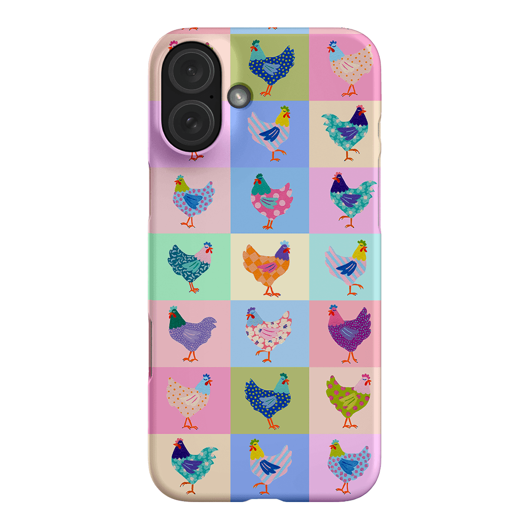 Pastel Chickens Printed Phone Cases iPhone 16 Plus / Snap by Kayla Henley - The Dairy