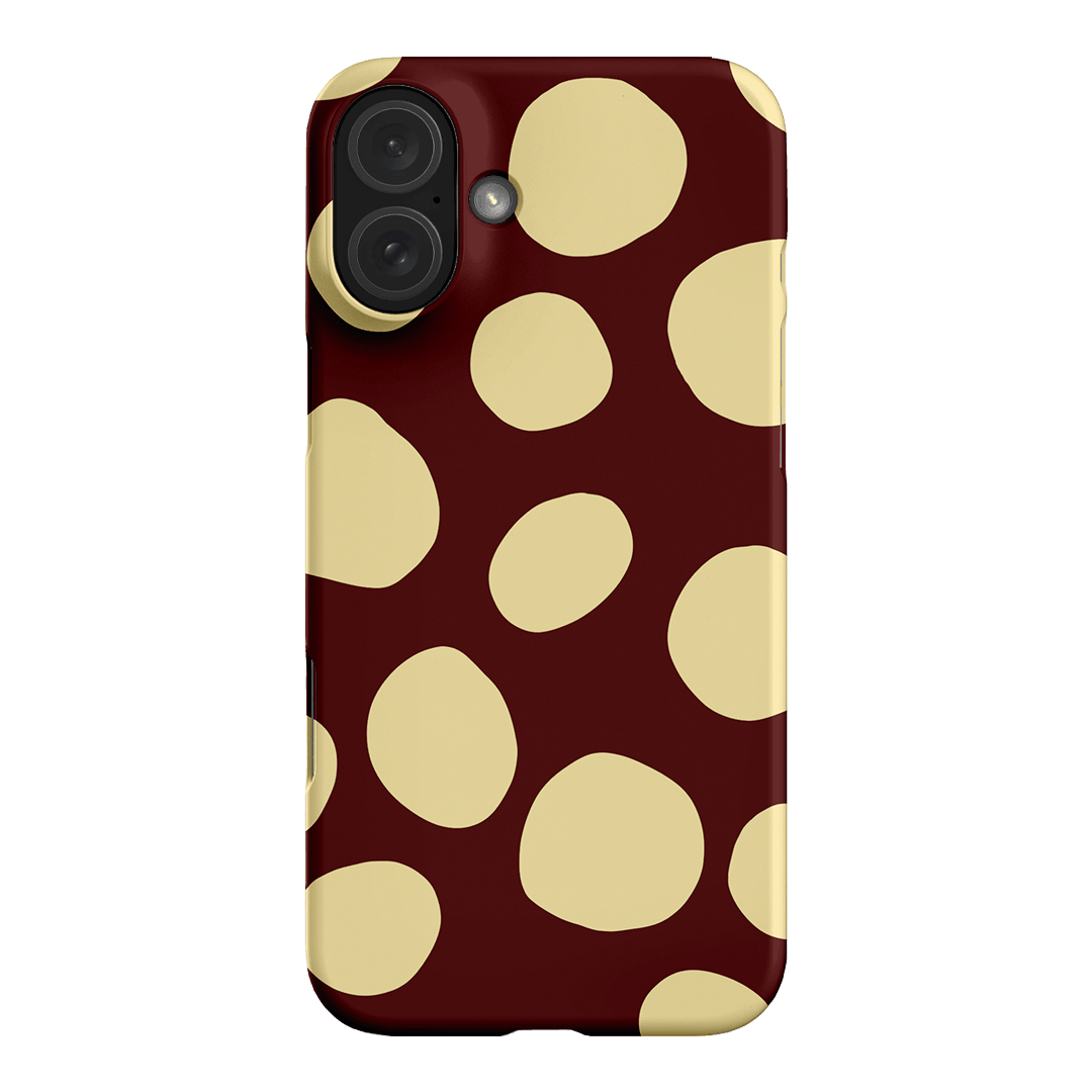 Pebbles Burgundy Butter Printed Phone Cases iPhone 16 Plus / Snap by Veronica Tucker - The Dairy