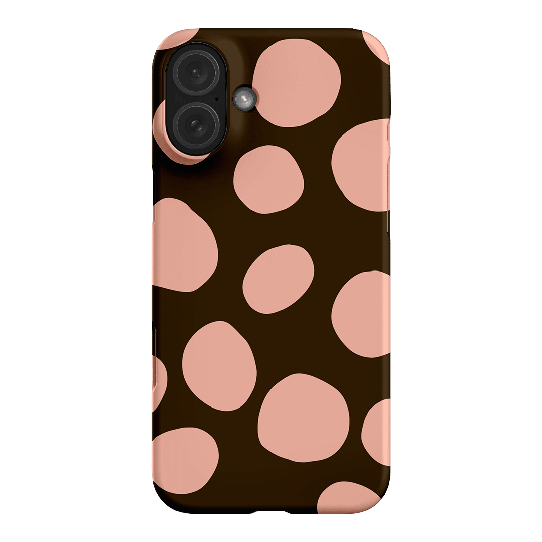 Pebbles Chocolate Pink Printed Phone Cases iPhone 16 Plus / Snap by Veronica Tucker - The Dairy
