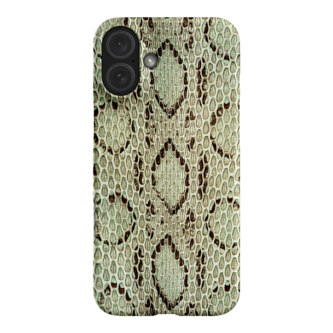 Pistachio Python Printed Phone Cases iPhone 16 Plus / Snap by The Dairy - The Dairy