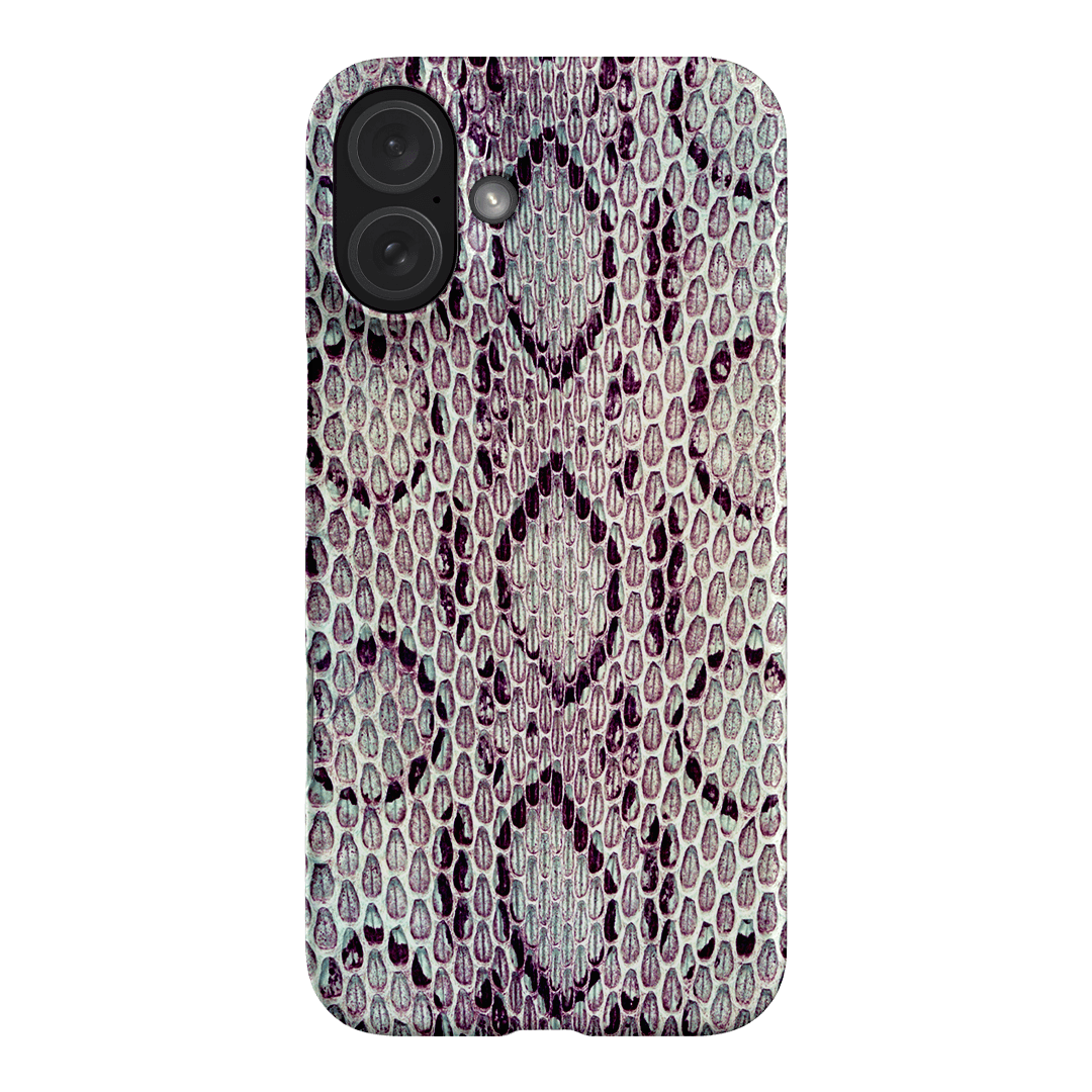 Plum Python Printed Phone Cases iPhone 16 Plus / Snap by The Dairy - The Dairy