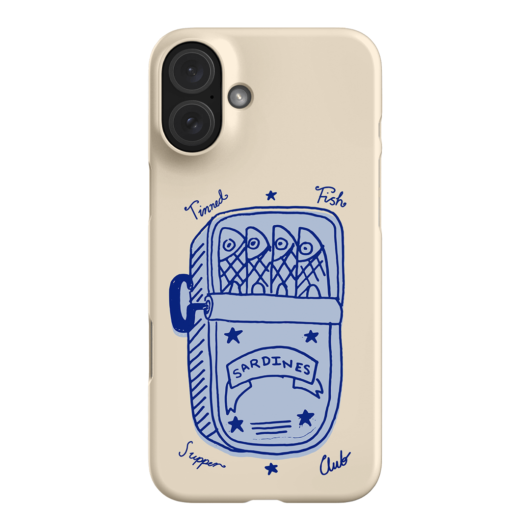 Sardine Social Blue Printed Phone Cases iPhone 16 Plus / Snap by The Dairy - The Dairy