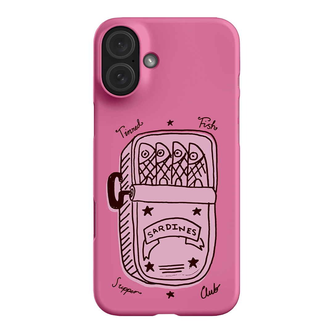 Sardine Social Pink Printed Phone Cases iPhone 16 Plus / Snap by The Dairy - The Dairy