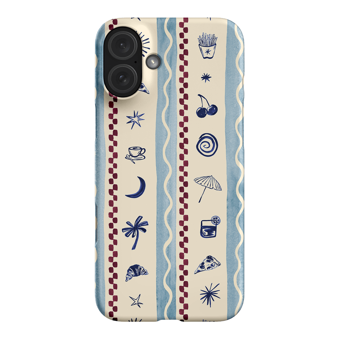 Summer Snacks Blue Printed Phone Cases iPhone 16 Plus / Snap by Charlie Taylor - The Dairy