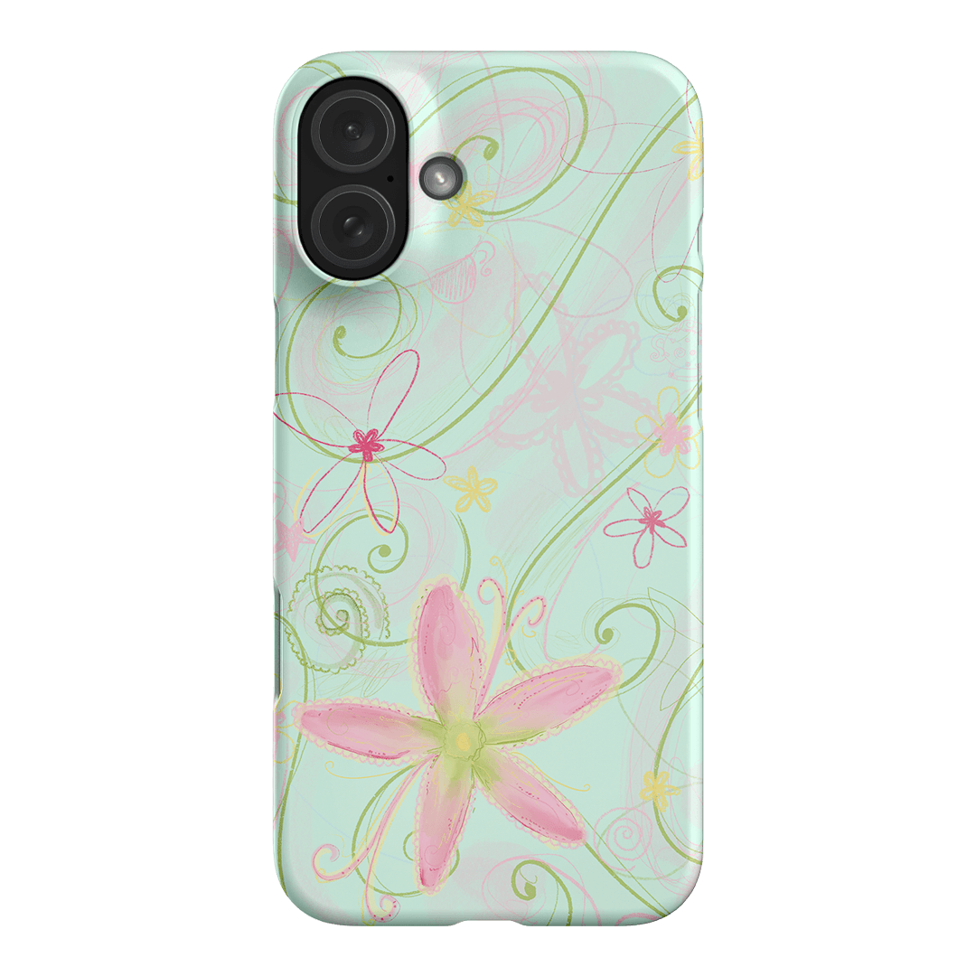 Swirl Blue Printed Phone Cases iPhone 16 Plus / Snap by Kayla Carr - The Dairy