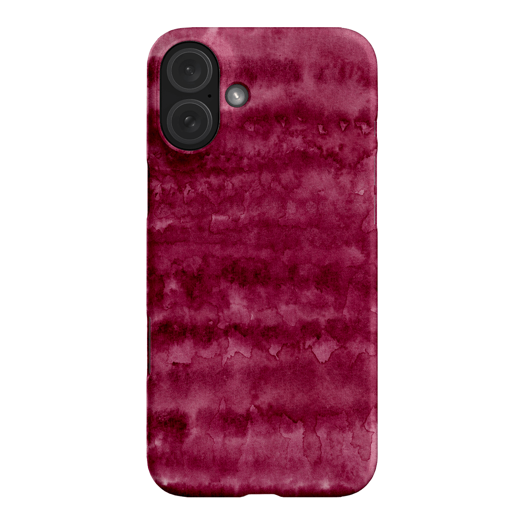 Watercolour Stripes Burgundy Printed Phone Cases iPhone 16 Plus / Snap by The Dairy - The Dairy