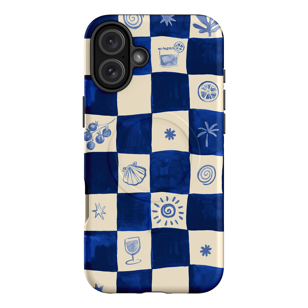 Afternoon Mezze Azure Printed Phone Cases iPhone 16 Plus / Armoured MagSafe by Charlie Taylor - The Dairy