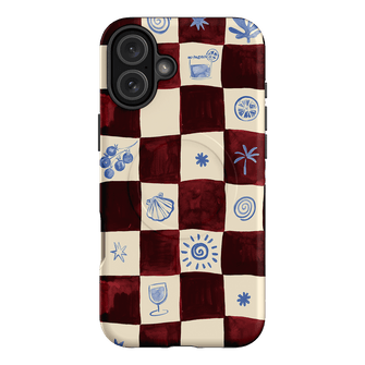 Afternoon Mezze Maroon Printed Phone Cases iPhone 16 Plus / Armoured MagSafe by Charlie Taylor - The Dairy