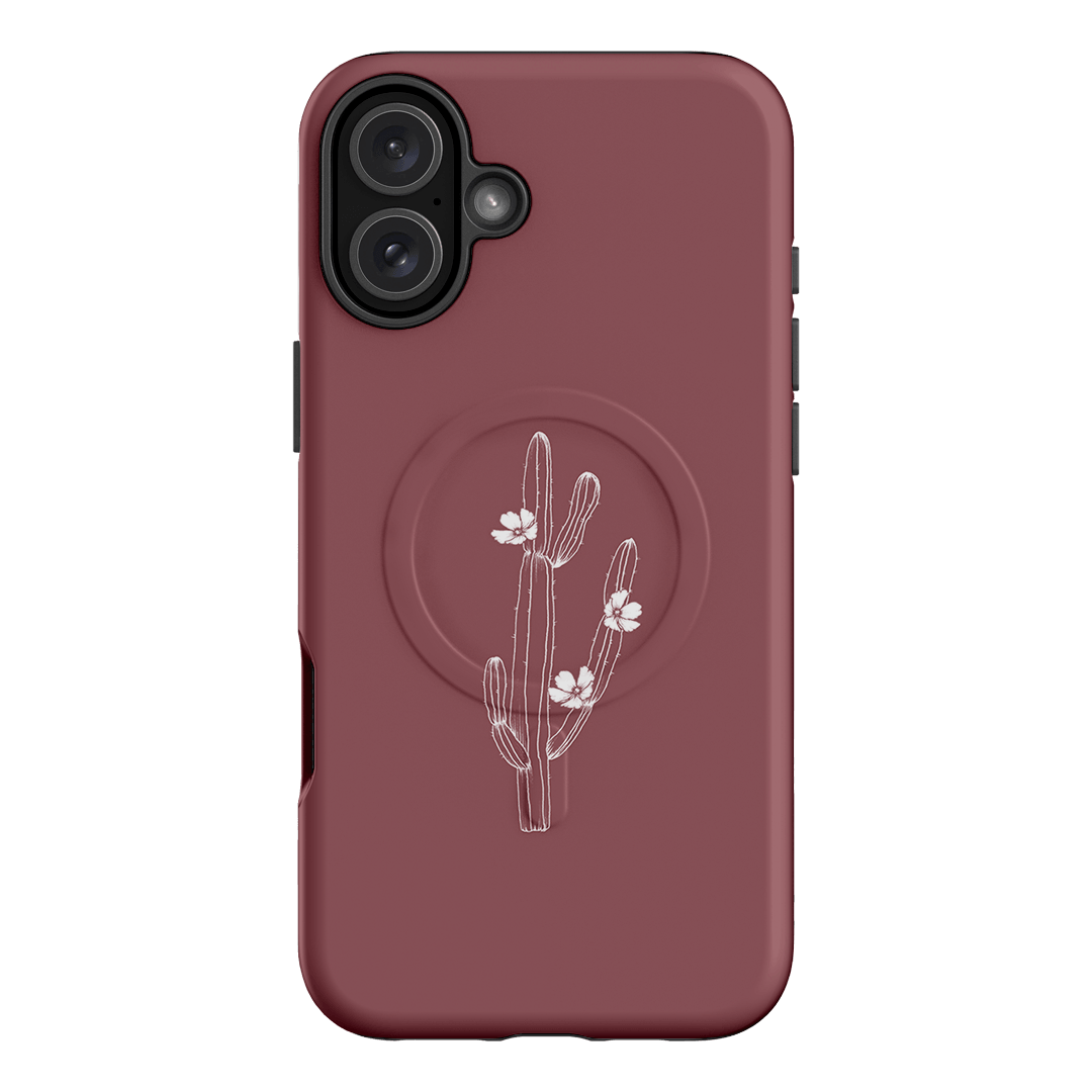 Cactus Flower Printed Phone Cases iPhone 16 Plus / Armoured MagSafe by Typoflora - The Dairy
