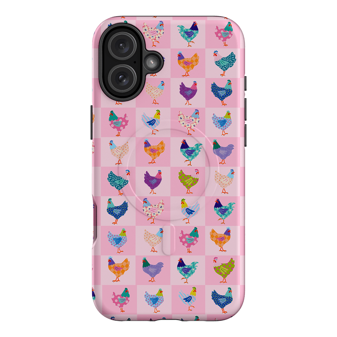 Checkered Chickens Printed Phone Cases iPhone 16 Plus / Armoured MagSafe by Kayla Henley - The Dairy