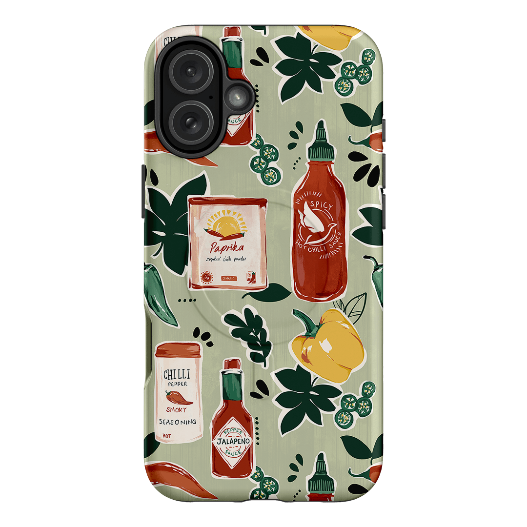 Chilli Pepper Printed Phone Cases iPhone 16 Plus / Armoured MagSafe by Charlie Taylor - The Dairy