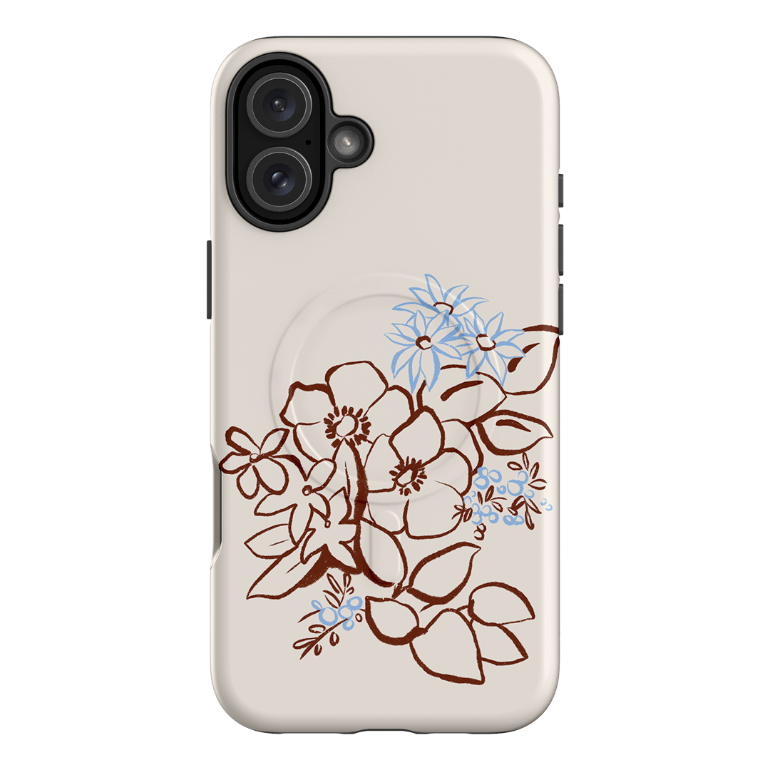 Cream Posy Printed Phone Cases iPhone 16 Plus / Armoured MagSafe by Typoflora - The Dairy