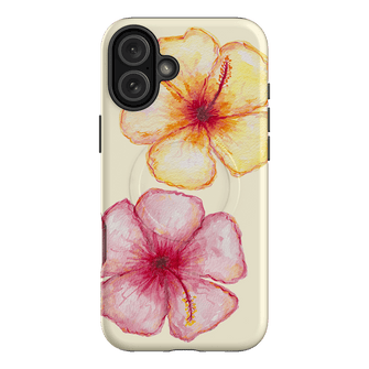 Hibiscus Flower Yellow Printed Phone Cases iPhone 16 Plus / Armoured MagSafe by BG. Studio - The Dairy
