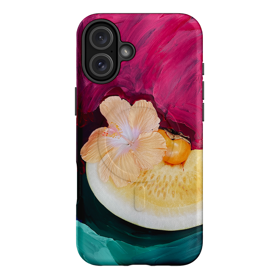 Hibiscus Melon Printed Phone Cases iPhone 16 Plus / Armoured MagSafe by Nicole Nelius - The Dairy