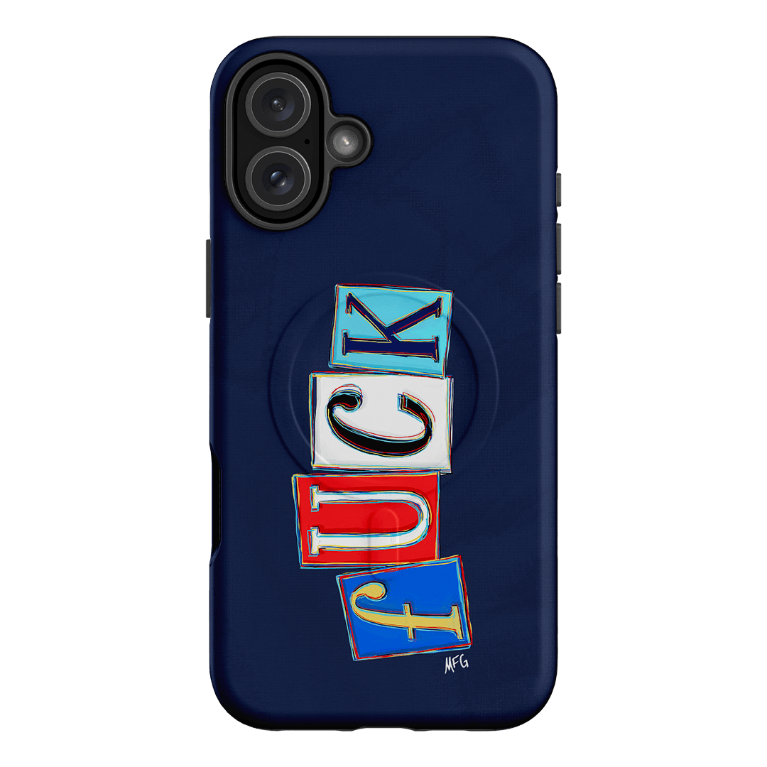 Lil Fcks Blue Printed Phone Cases iPhone 16 Plus / Armoured MagSafe by Margarbs Art - The Dairy