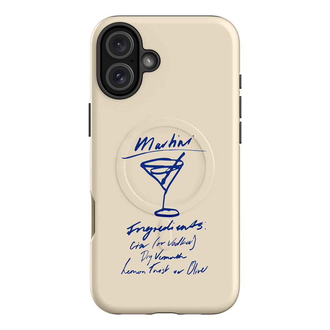 Martini Mood Cream Printed Phone Cases iPhone 16 Plus / Armoured MagSafe by The Dairy - The Dairy