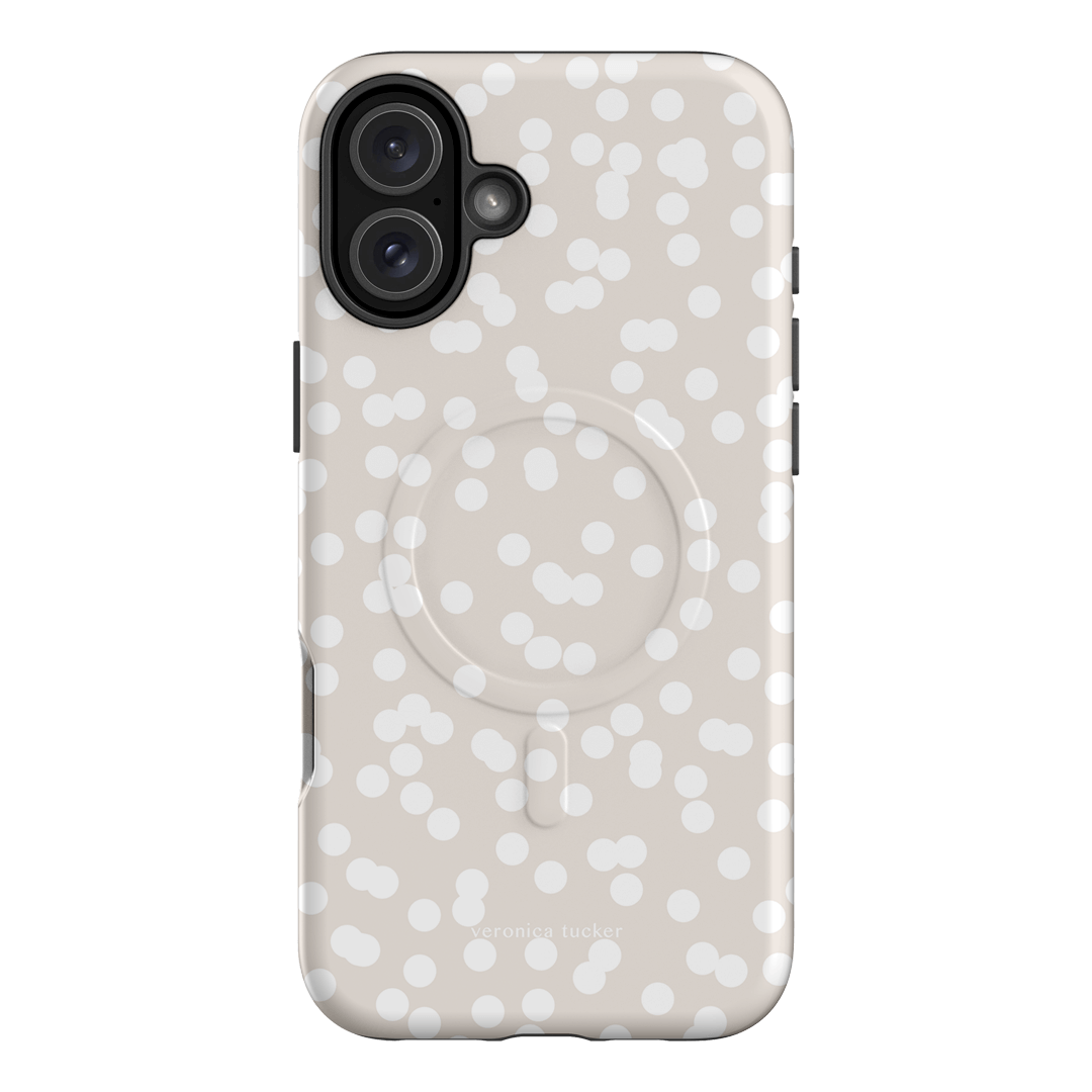 Mini Confetti White Printed Phone Cases iPhone 16 Plus / Armoured MagSafe by Veronica Tucker - The Dairy