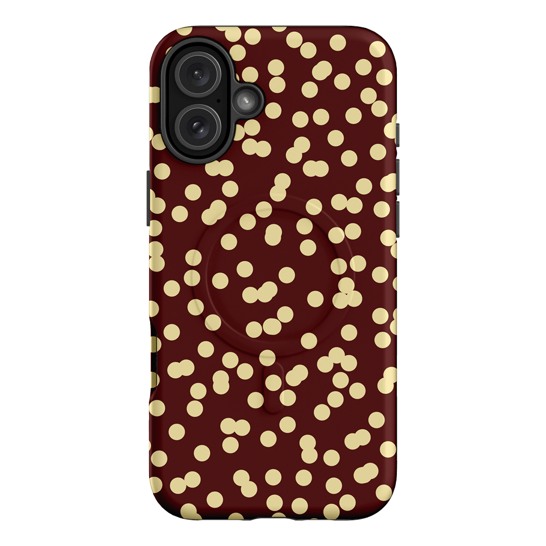 Mini Confetti Burgundy Butter Printed Phone Cases iPhone 16 Plus / Armoured MagSafe by Veronica Tucker - The Dairy