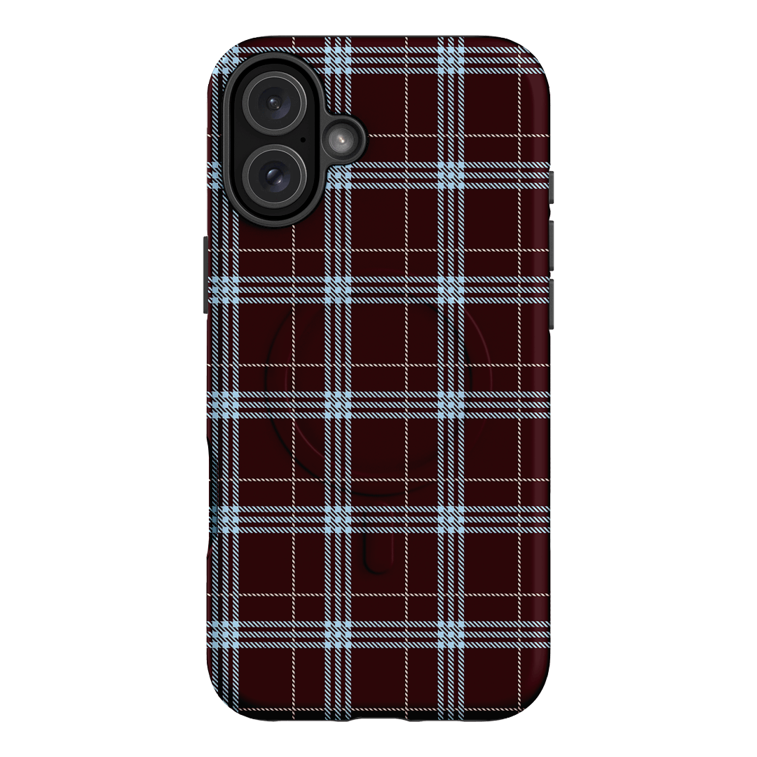 Mocha Plaid Printed Phone Cases iPhone 16 Plus / Armoured MagSafe by The Dairy - The Dairy