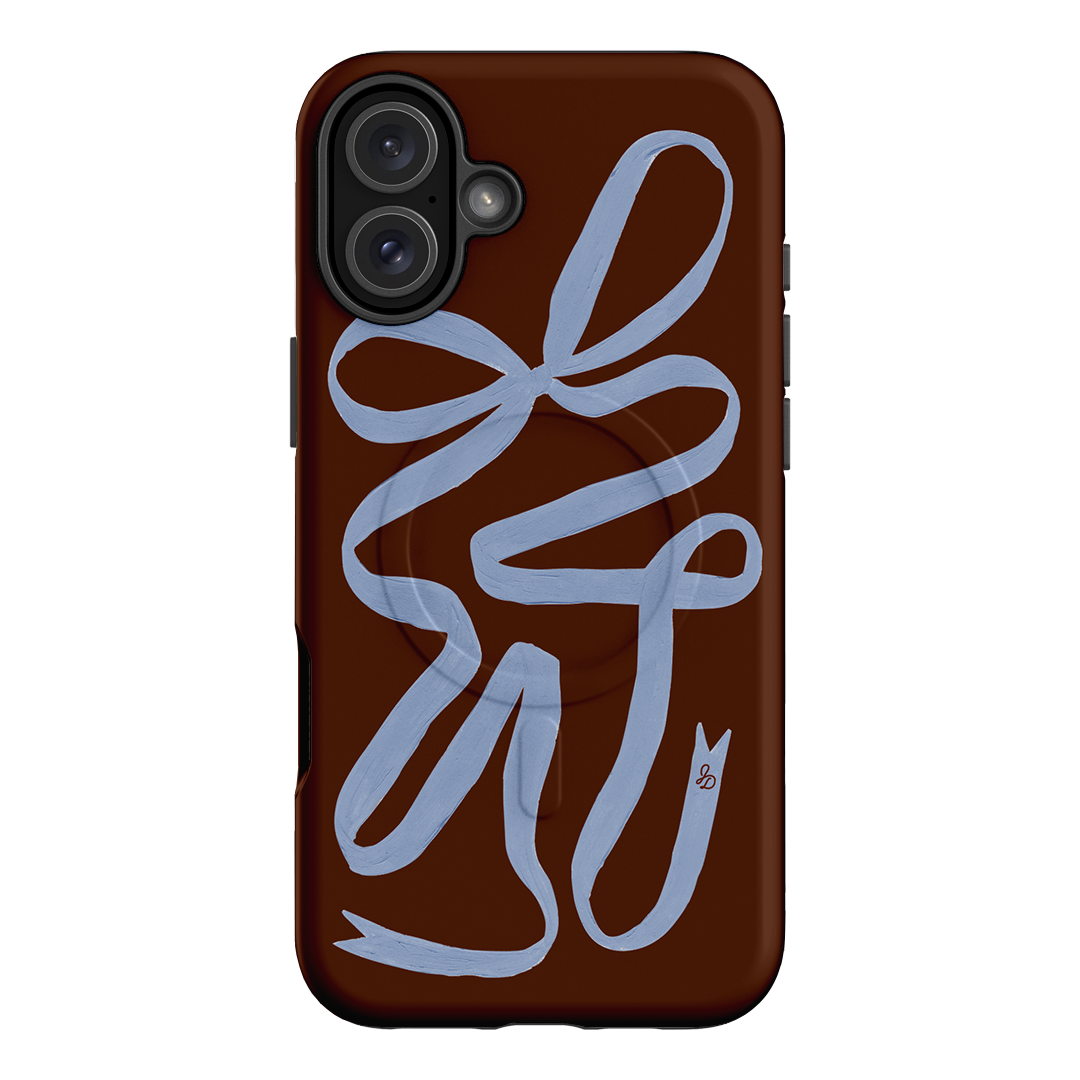 Mocha Ribbon Printed Phone Cases iPhone 16 Plus / Armoured MagSafe by Jasmine Dowling - The Dairy