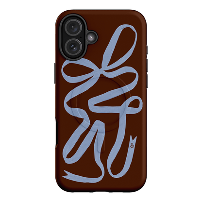 Mocha Ribbon Printed Phone Cases iPhone 16 Plus / Armoured MagSafe by Jasmine Dowling - The Dairy