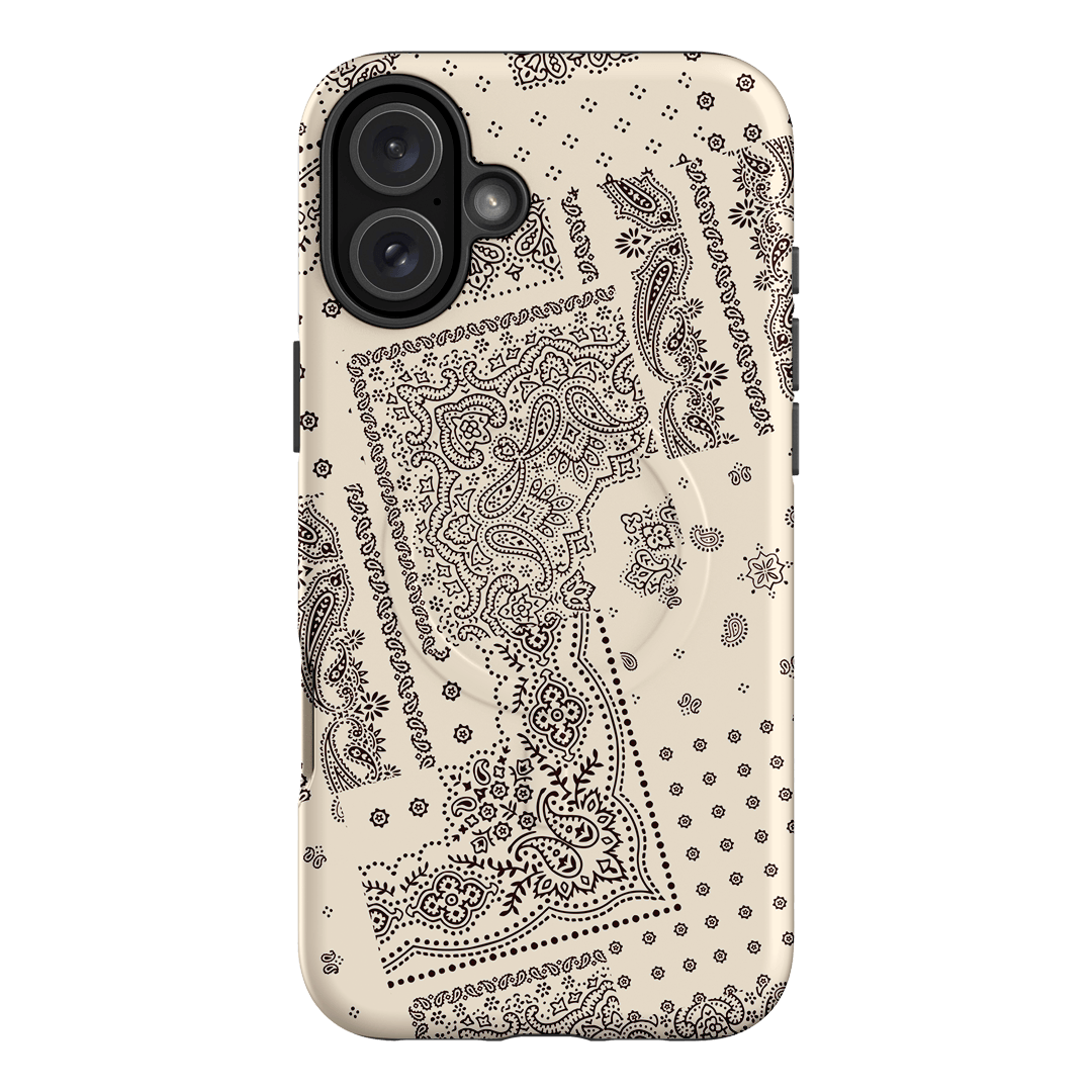 Paisley Ecru Printed Phone Cases iPhone 16 Plus / Armoured MagSafe by The Dairy - The Dairy