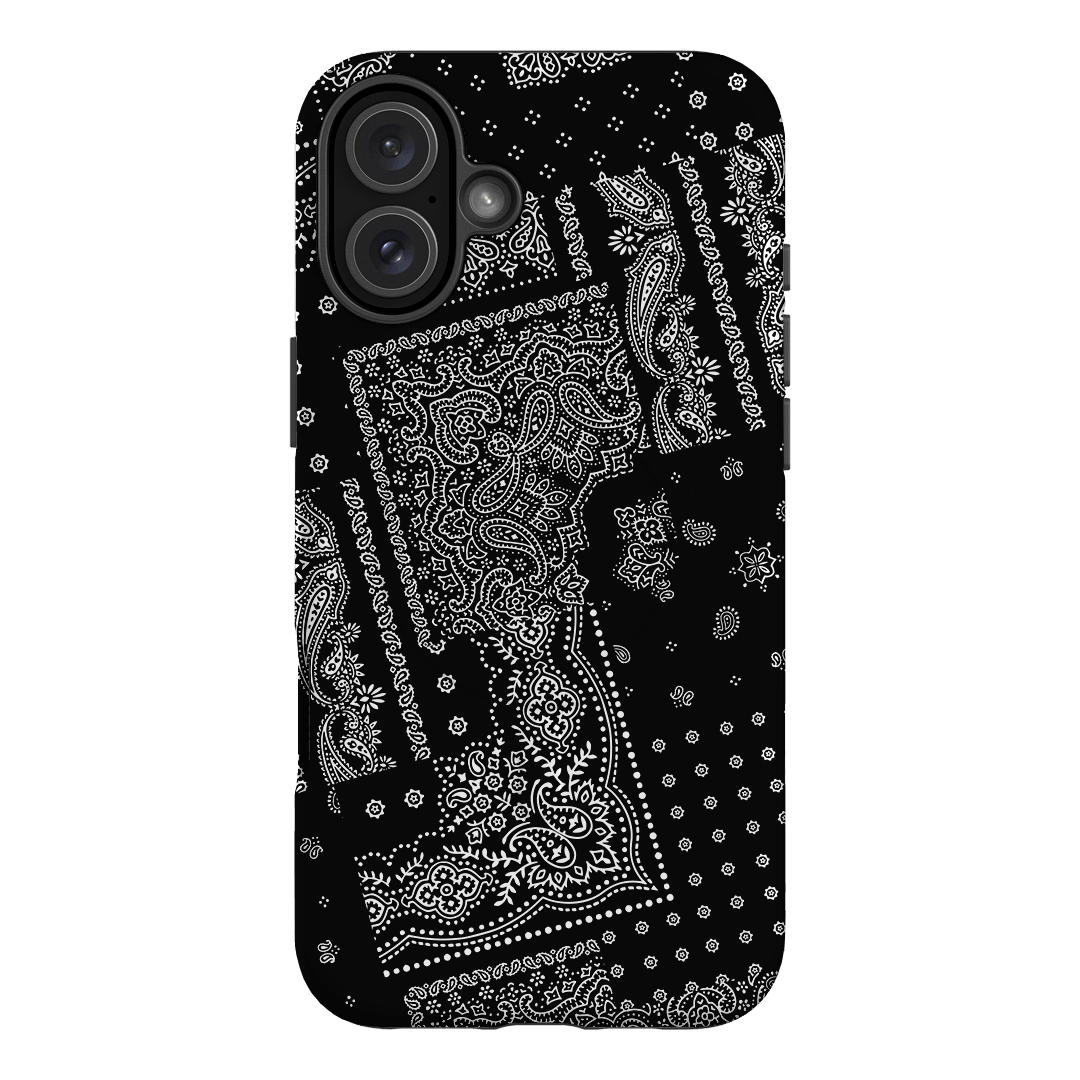 Paisley Noir Printed Phone Cases iPhone 16 Plus / Armoured MagSafe by The Dairy - The Dairy