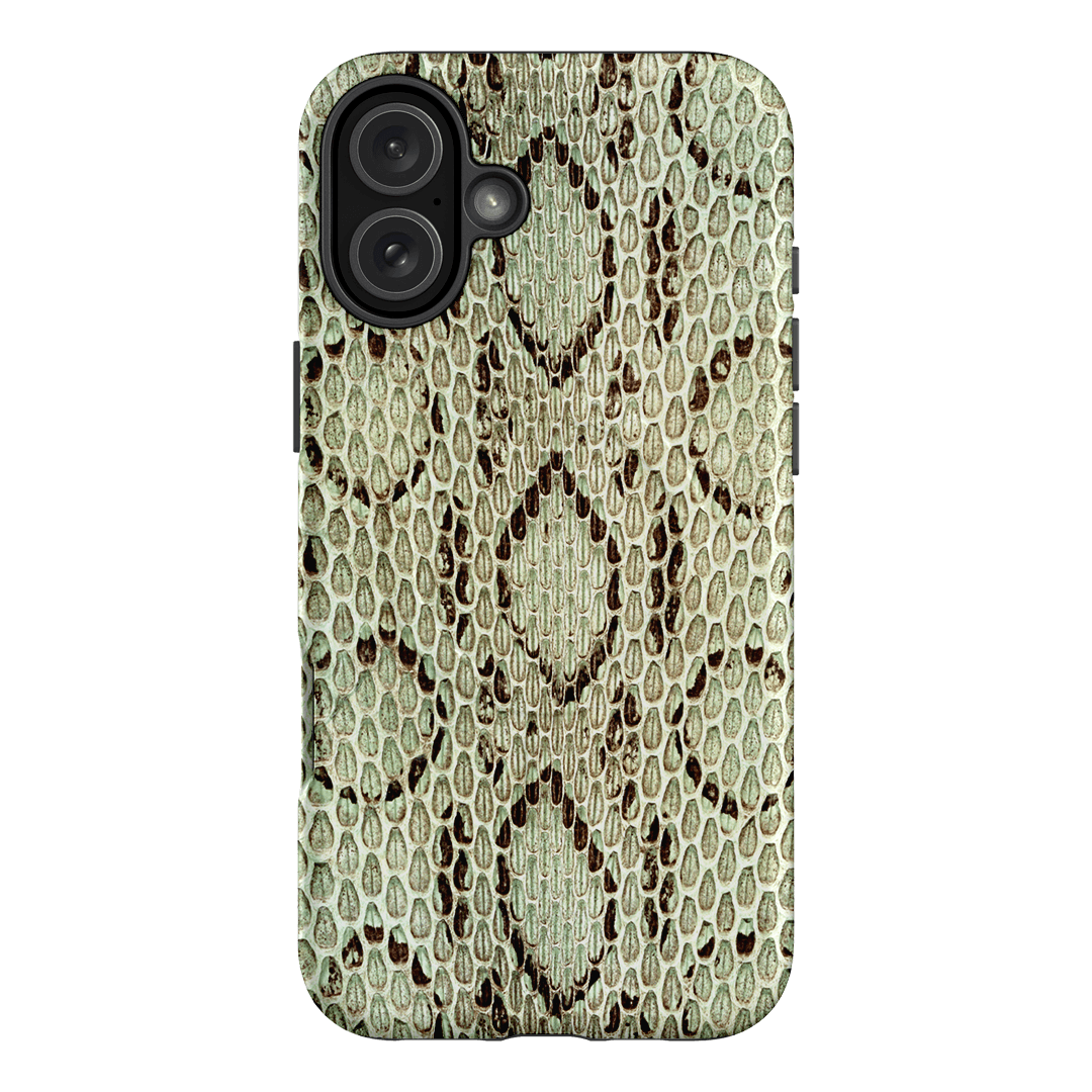 Pistachio Python Printed Phone Cases iPhone 16 Plus / Armoured MagSafe by The Dairy - The Dairy