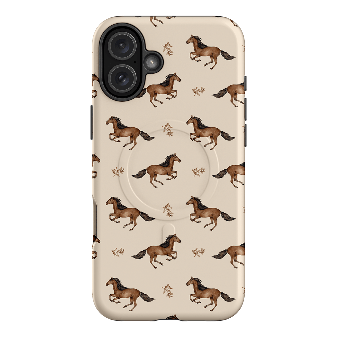 Running Horse Printed Phone Cases iPhone 16 Plus / Armoured MagSafe by Kasiags Art - The Dairy