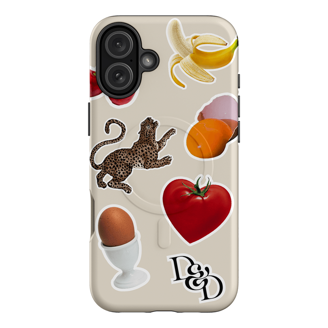 Sunday Stickers Cream Printed Phone Cases iPhone 16 Plus / Armoured MagSafe by Desmond & Dempsey - The Dairy