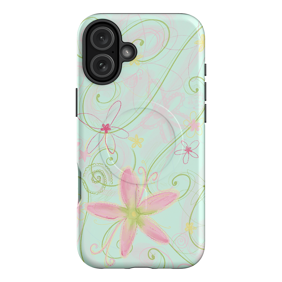 Swirl Blue Printed Phone Cases iPhone 16 Plus / Armoured MagSafe by Kayla Carr - The Dairy