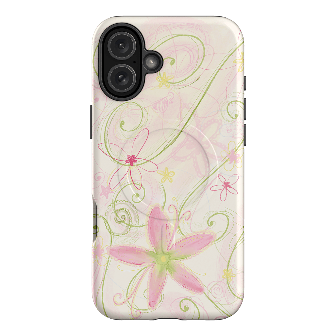 Swirl Pink Printed Phone Cases iPhone 16 Plus / Armoured MagSafe by Kayla Carr - The Dairy