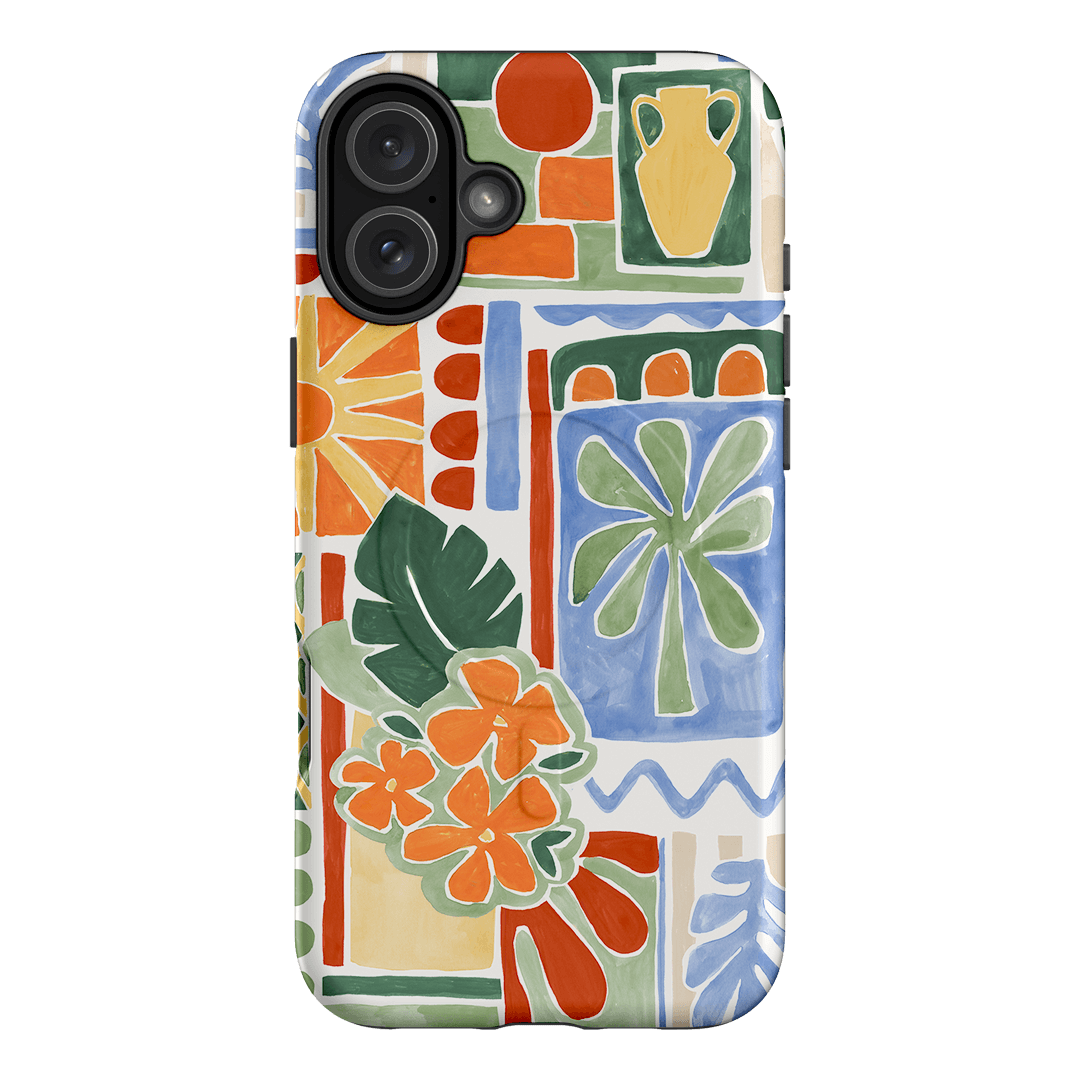 Tropicana Tile Printed Phone Cases iPhone 16 Plus / Armoured MagSafe by Charlie Taylor - The Dairy