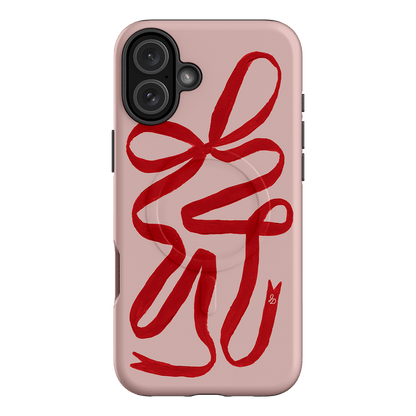 Valentine Ribbon Printed Phone Cases iPhone 16 Plus / Armoured MagSafe by Jasmine Dowling - The Dairy