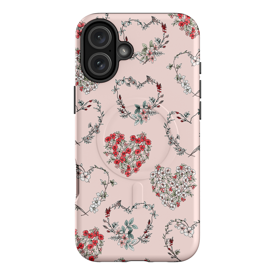 Wild Heart Wreath Printed Phone Cases iPhone 16 Plus / Armoured MagSafe by Typoflora - The Dairy