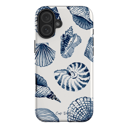 Blue Shells Printed Phone Cases iPhone 16 Plus / Armoured by Cass Deller - The Dairy