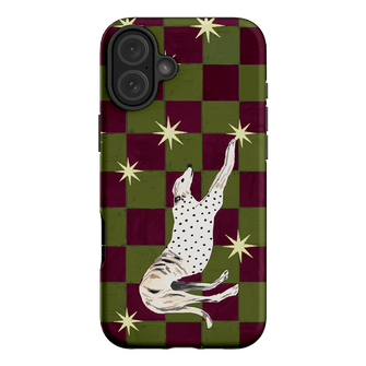 Check Greyhound Green Printed Phone Cases iPhone 16 Plus / Armoured by Lisa Hu - The Dairy