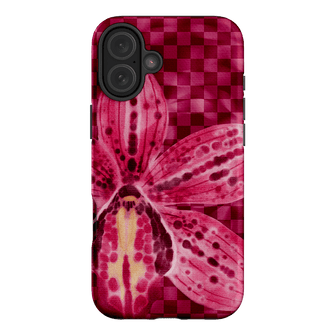 Check Orchid Printed Phone Cases iPhone 16 Plus / Armoured by Sally Hungerford - The Dairy