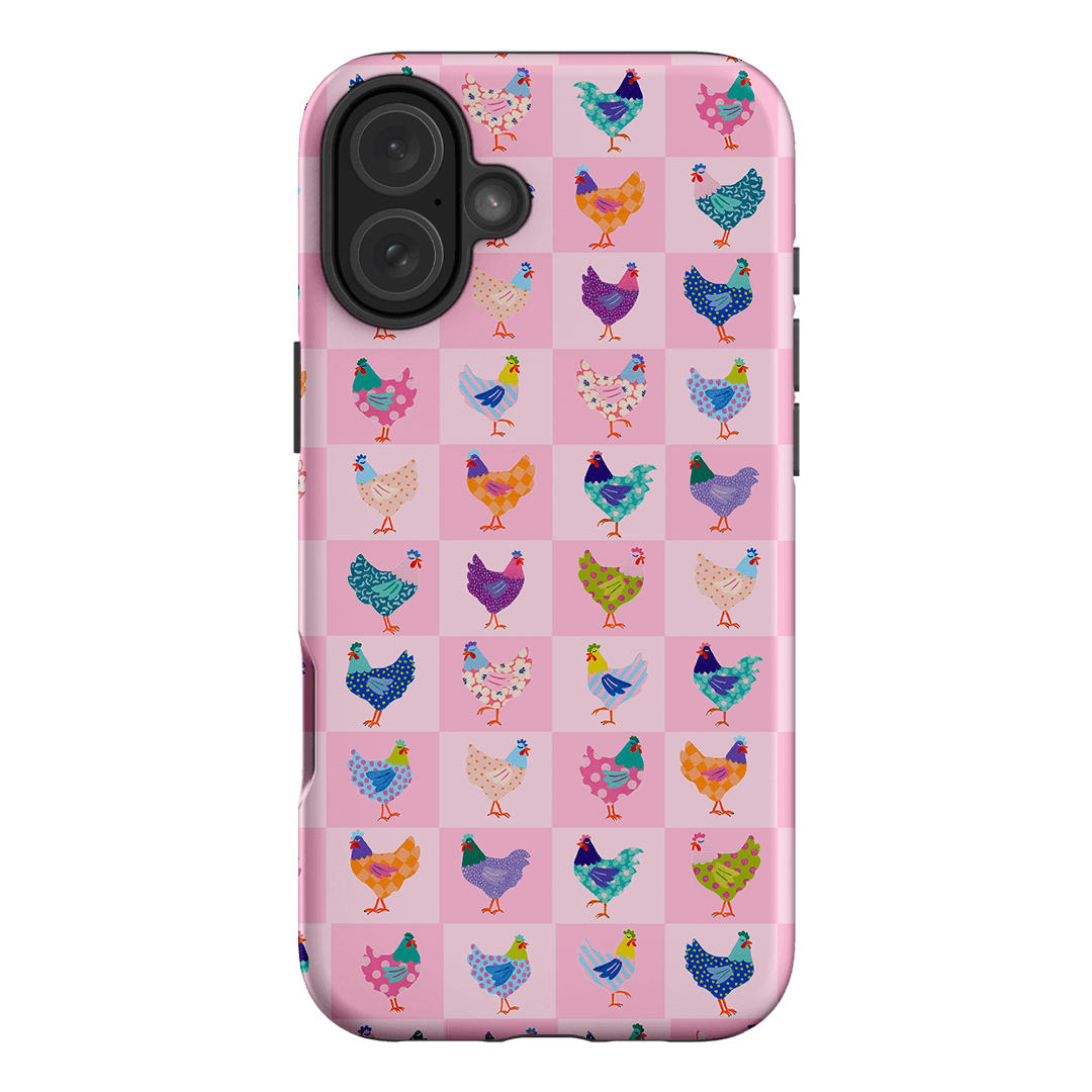 Checkered Chickens Printed Phone Cases iPhone 16 Plus / Armoured by Kayla Henley - The Dairy
