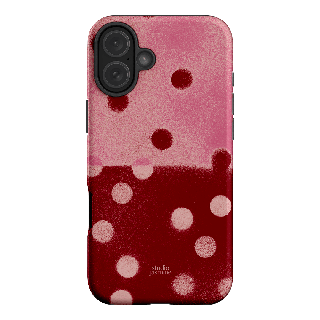 Cherry Polka Dot Printed Phone Cases iPhone 16 Plus / Armoured by Jasmine Dowling - The Dairy