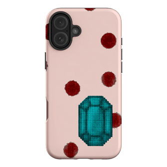 December Turquoise Printed Phone Cases iPhone 16 Plus / Armoured by Joiana - The Dairy