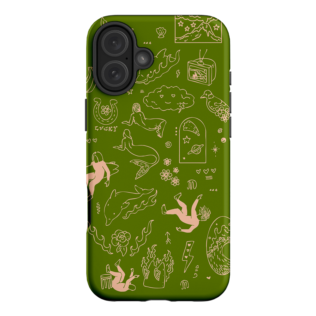 Easty Flash Green Printed Phone Cases iPhone 16 Plus / Armoured by Easty Beasty - The Dairy